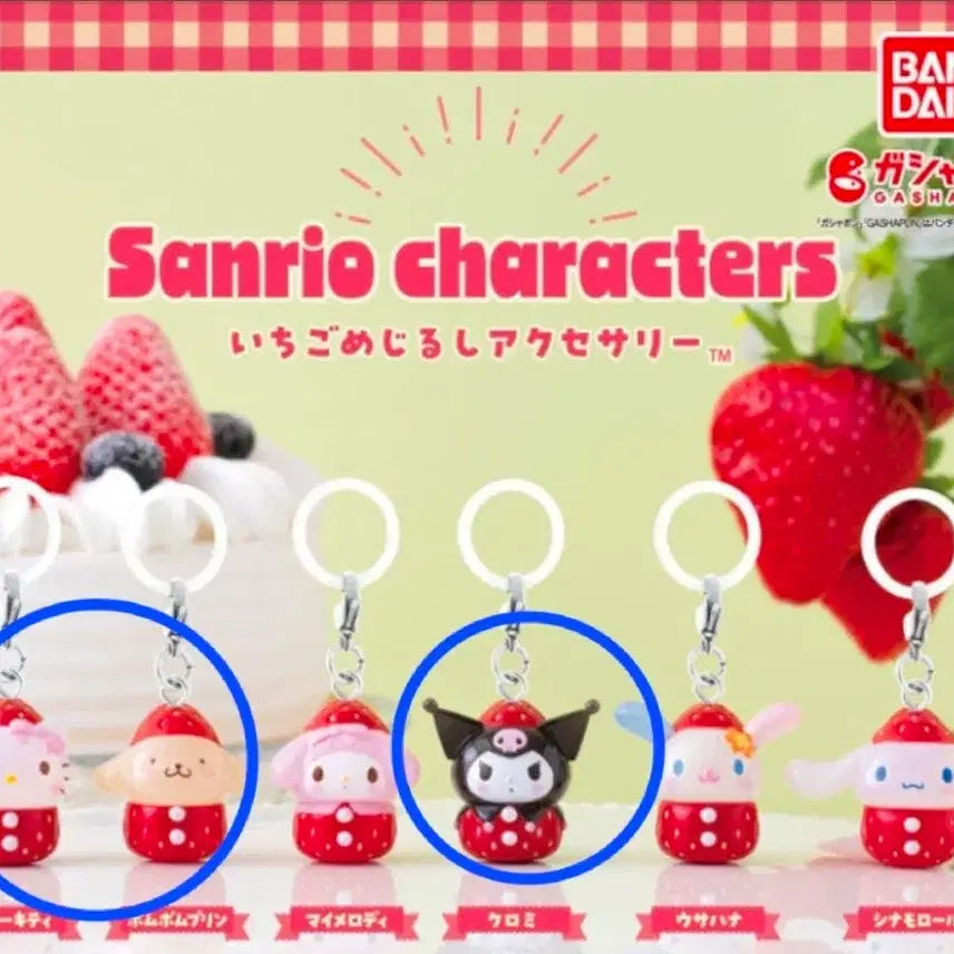 [BUNJANG] Bandai Sanrio Ichigo Strawberry Mark Gacha Bundle Set / (일괄판매)반다이 산리오 이치고 딸기 메지루시 가챠