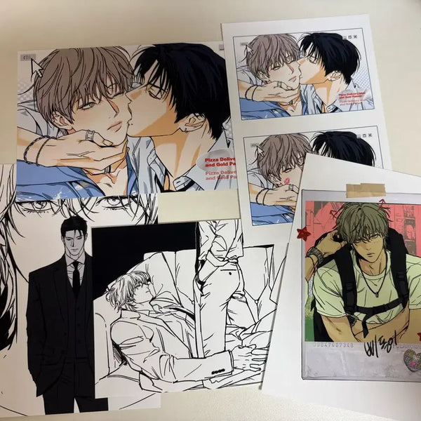 [BUNJANG] Appi Pizza Delivery Guy & Gold Palace Pidalbu Print Set (5 Prints) / 어피님 피자배달부와 골드팰리스 피달부 프린티 5장 일괄