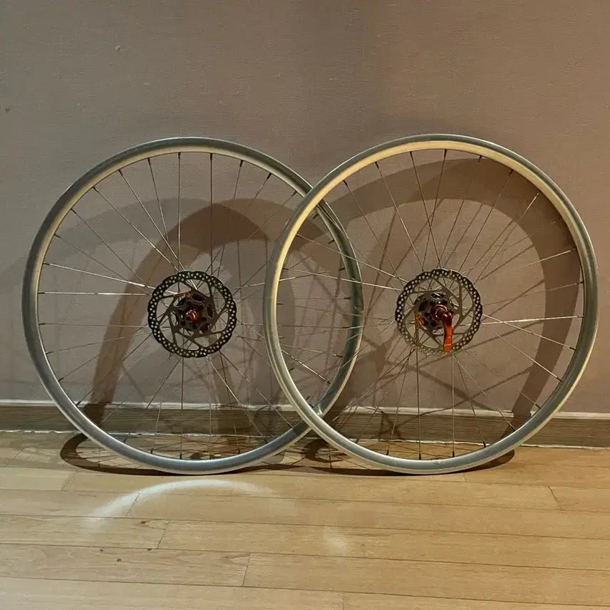 [BUNJANG] Gravel Silver Wheelset with Rotors / 그래블 실버 휠셋 (로터 포함) 700c