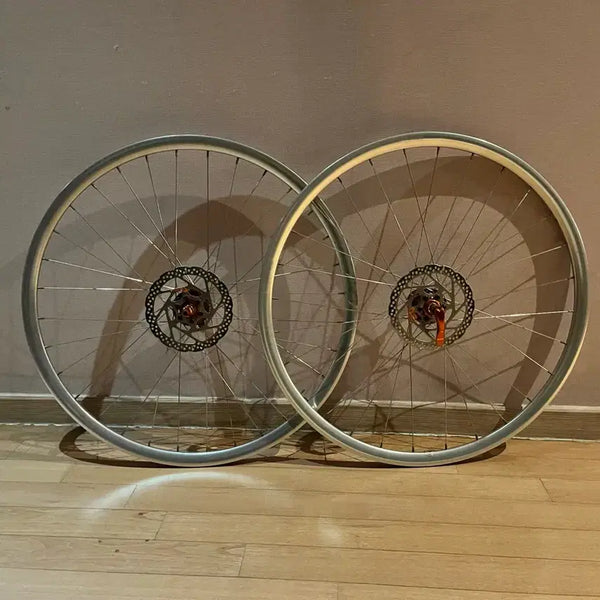 [BUNJANG] Gravel Silver Wheelset with Rotors / 그래블 실버 휠셋 (로터 포함) 700c