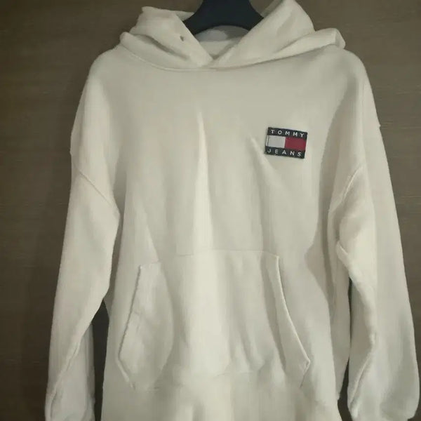 [BUNJANG] Tommy Jeans White Hoodie / 타미진스 화이트 후드티