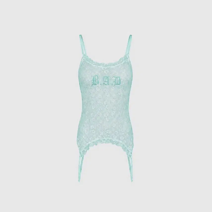 [BUNJANG] Bad Blood Garter Lace Camisole Tank / 배드블러드 가터 레이스 캐미 탱크
