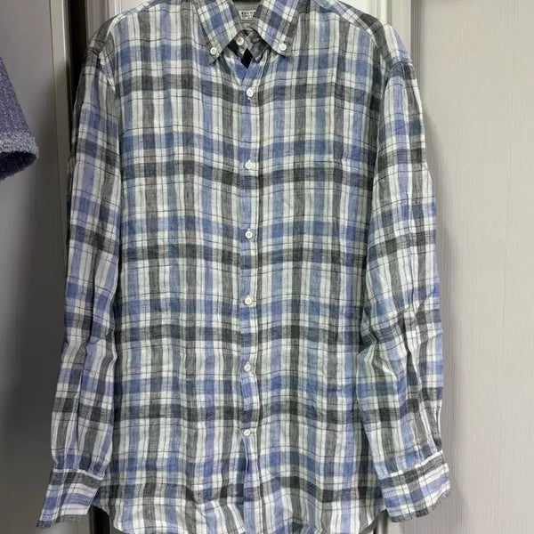 [BUNJANG] Brunello Cucinelli Linen Check Shirt / 브루넬로쿠치넬리 린넨 셔츠