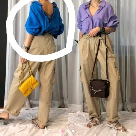 [BUNJANG] Linen V-Neck Pocket Shirt / 린넨 양브이 포켓 남방 셔츠 (루즈핏/등판 아일렛)