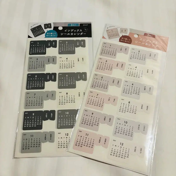 [BUNJANG] 2027 Index Sticker Set (Mono, Beige) / 2027 인덱스 스티커 2종 2027다이어리