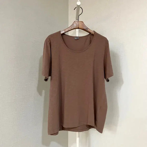 [BUNJANG] JAJU Women's Basic Round Neck Short Sleeve Inner T-shirt / JAJU 여자면 반팔라운드넥 기본이너 반팔티