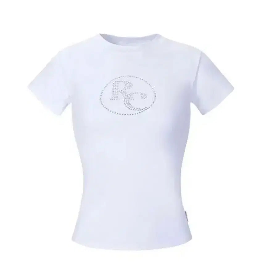 [BUNJANG] Lockake Circle Slim Fit Short Sleeve T-Shirt White / 락케이크 서클 슬림핏 반팔티 화이트 rc큐빅(단종템)(8월까지만 판매