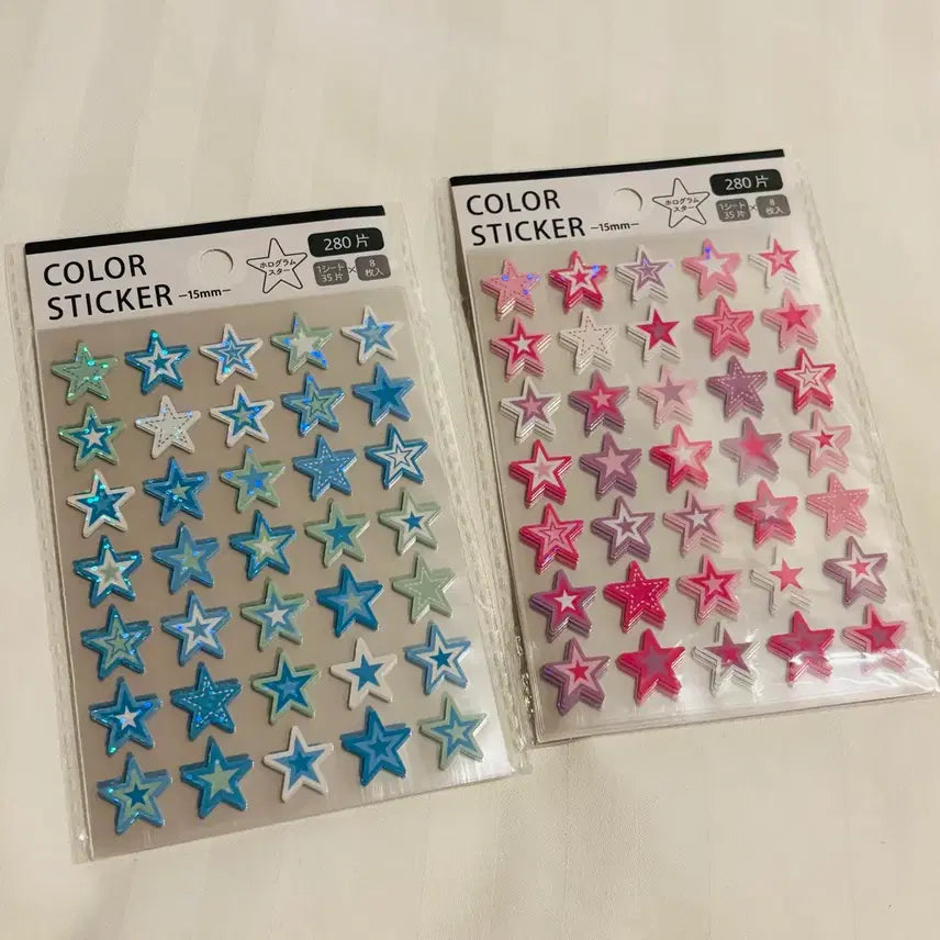 [BUNJANG] Heisei Star Stickers (Blue, Pink) - 2 Types / 헤이세이 별스티커2종 (블루,핑크)