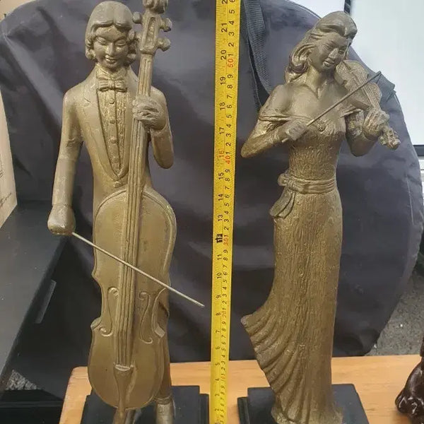 [BUNJANG] Musical Couple Figurine Set / 음악하는 남녀 조각상 세트