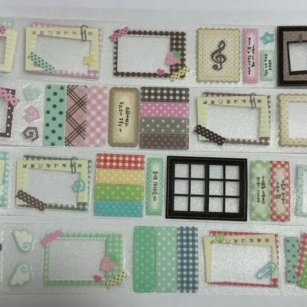 [BUNJANG] Rosy Sticker Memo Frame Kiss Cut Sticker Set / [마테띵] 로지스티커 메모프레임 키스컷 판매