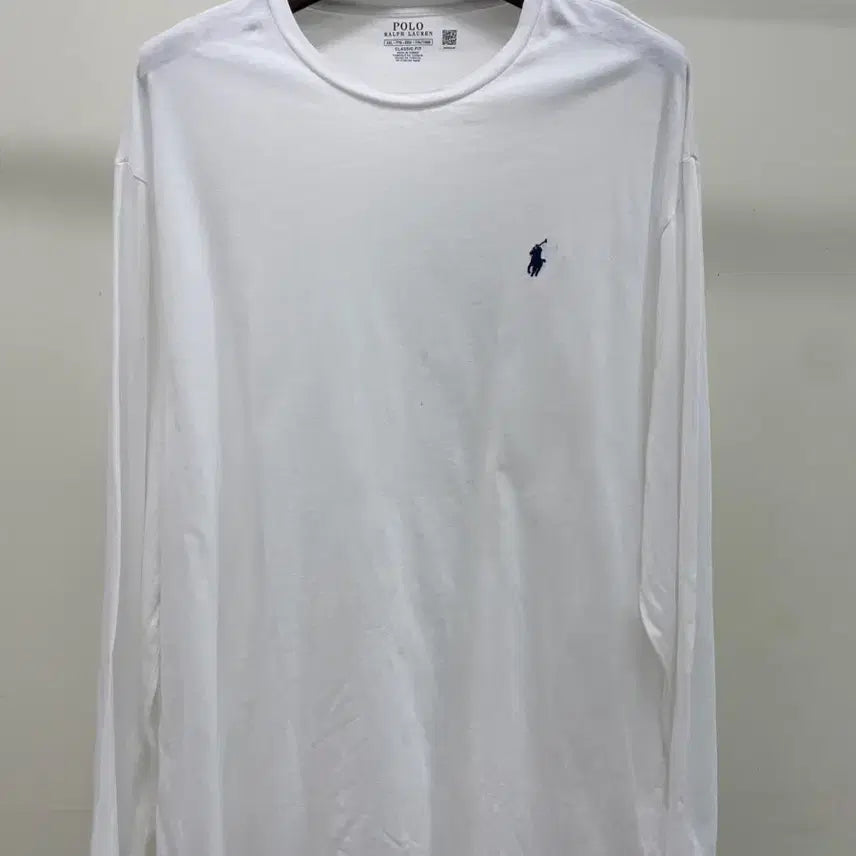 [BUNJANG] Polo Ralph Lauren Long Sleeve T-Shirt White (4XL) / 폴로 랄프로렌 긴팔티 화이트 (4XL)