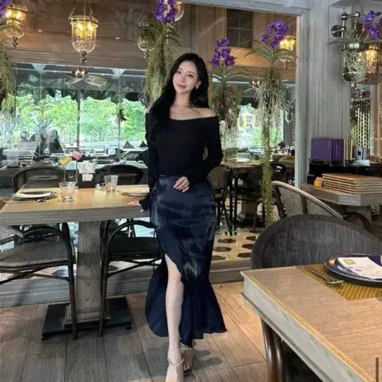 [BUNJANG] Ibubbe Mermaid Wrap Skirt Navy / 새상품) 이부베 머메이드 랩 스커트 네이비 더요니아라플라