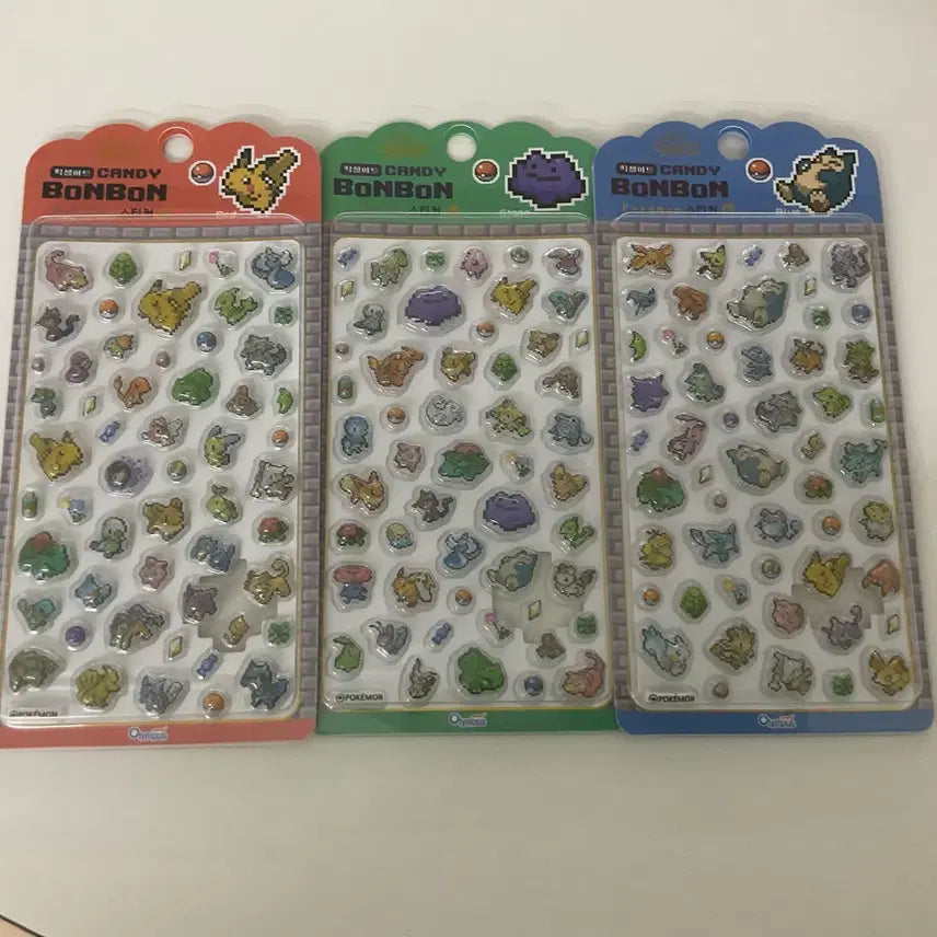 [BUNJANG] Pokemon Pixel Art Candy BongBong Stickers / 새상품 포켓몬스터 픽셀 아트 캔디 봉봉스티커