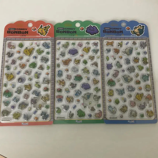 [BUNJANG] Pokemon Pixel Art Candy BongBong Stickers / 새상품 포켓몬스터 픽셀 아트 캔디 봉봉스티커