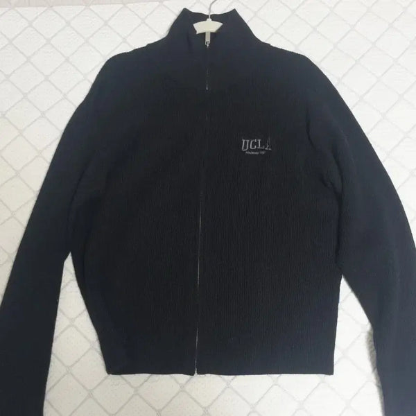 [BUNJANG] UCLA Ribbed Zip-Up Knit Jacket / 우클라 골지 집업 니트 자켓 판매 ucla