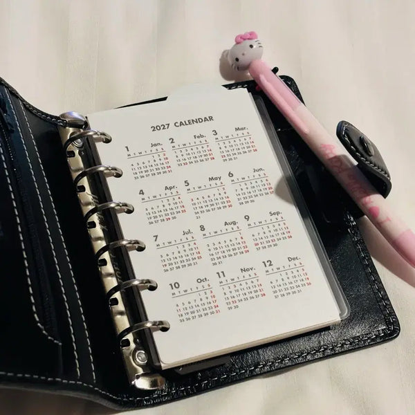 [BUNJANG] 2027 Calendar Index Pad (Blue, Black) - A7 Compatible / 2027 달력 인덱스 패드 (블루,블랙) 파일로팩스A7호환가능