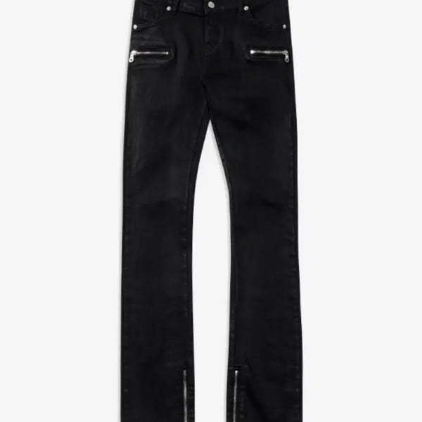 [BUNJANG] Kyoiii ZIP SKINNY Waxed Skinny Jeans (Size M) / kyoiii-01 ZIP SKINNY 쿄이 왁스진 스키니 M사이즈