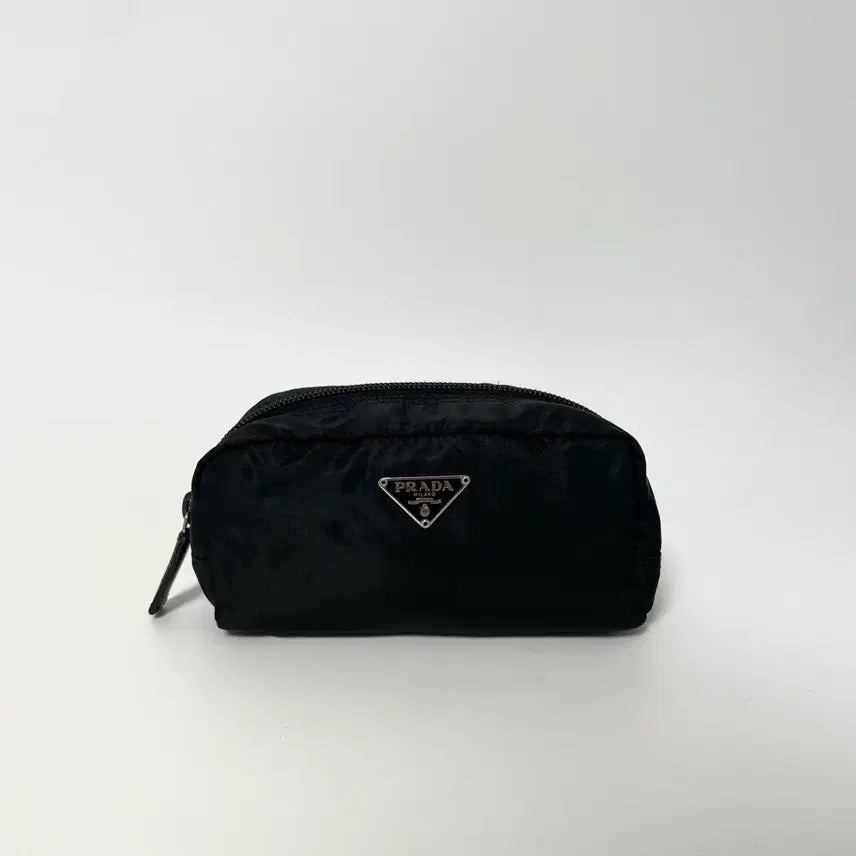 [BUNJANG] Prada Triangle Logo Pouch Black / 프라다 삼각로고 파우치 블랙