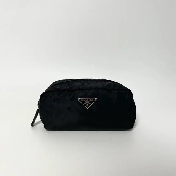 [BUNJANG] Prada Triangle Logo Pouch Black / 프라다 삼각로고 파우치 블랙