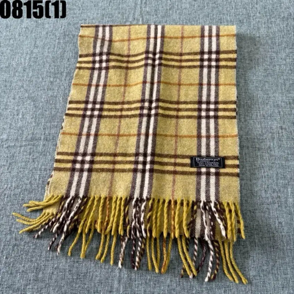 [BUNJANG] Burberry Cashmere Check Scarf Yellow / 버버리 캐시미어 체크 머플러 목도리 옐로우
