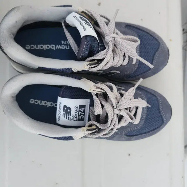 [BUNJANG] New Balance 574 Classic Navy Suede Sneakers / 뉴발란스 574 클래식 네이비 스웨이드 운동화