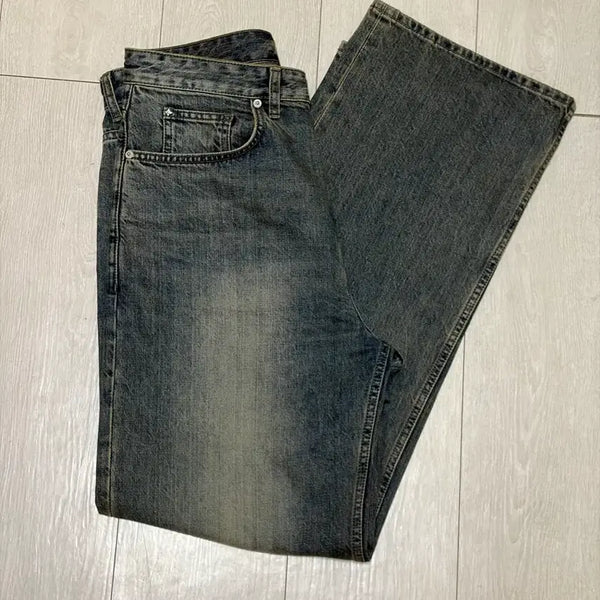 [BUNJANG] Bellier Mid Wide Denim Pants Smoke Indigo W30/L32 / 벨리에 미드 와이드 데님 팬츠 스모크 인디고 W30/L32