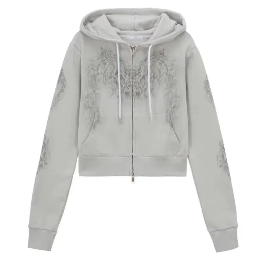 [BUNJANG] Hug Yourskin Scully Hoodie Zip-up Grey / 허그유어스킨 스컬리 후드집업 그레이