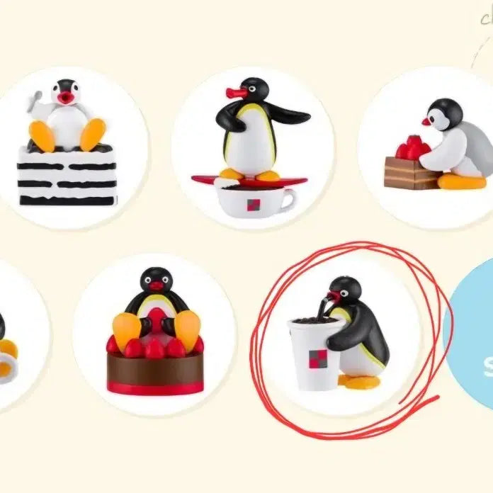 [BUNJANG] Twosome Place Pingu Figure Keyring (Sealed) / [미개봉] 투썸 핑구 피규어 키링
