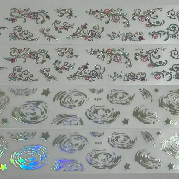 [BUNJANG] Stickers Kiss-Cut Set (Calm Ripple & Sequins & Vine) / [마테띵] 스티커스 키스컷 2종(calm ripple 키스컷, Sequins & Vine 키스컷)