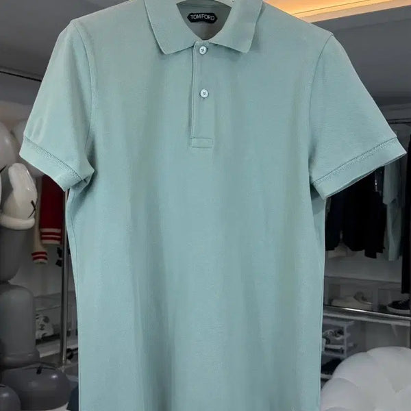 [BUNJANG] Tom Ford Cotton Polo Shirt Sky Blue (Size 50) / 톰포드 코튼 폴로 카라티셔츠 스카이 블루 (사이즈 50)