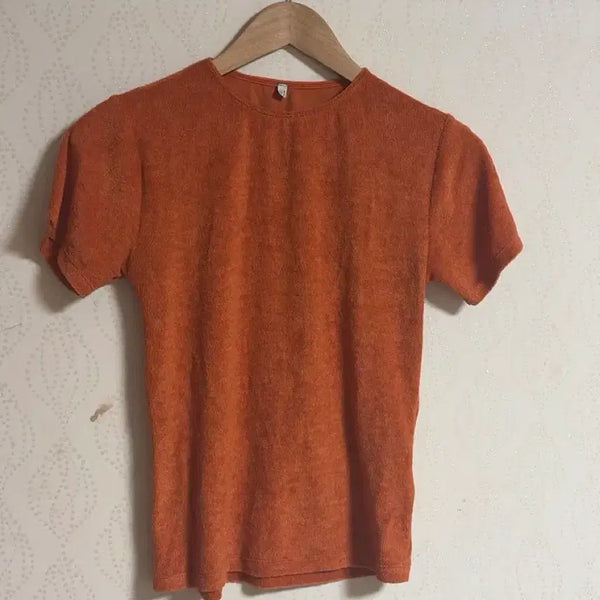 [BUNJANG] Baserange Short Sleeve Terry T-Shirt Orange Size 2 / 베이스레인지 반팔 (오모티)