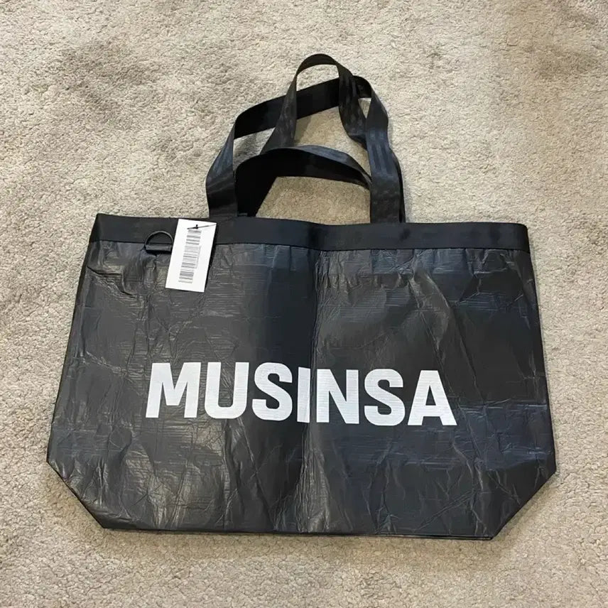 [BUNJANG] Musinsa Reusable Shopper Bag L Black / 무신사 남자 가방 친환경소재 리유저블 쇼퍼백