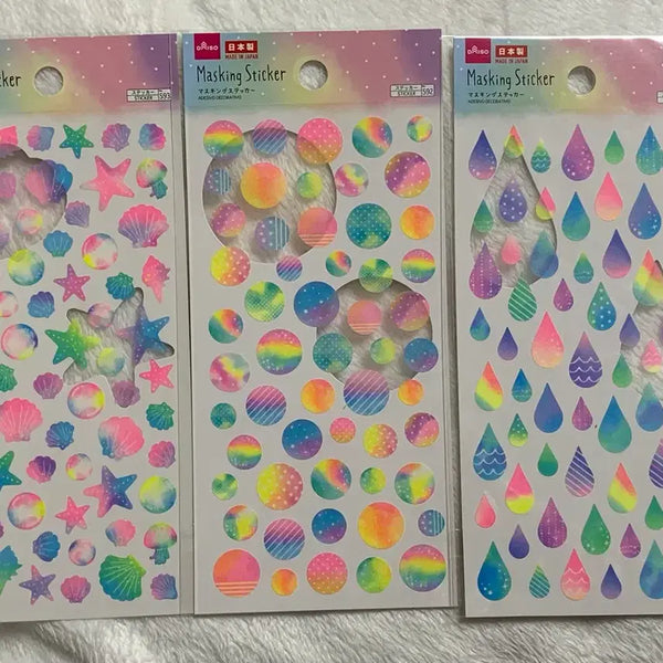 [BUNJANG] Daiso Neon Masking Seal Bundle Set / 일괄)일본다이소 네온마스킹씰