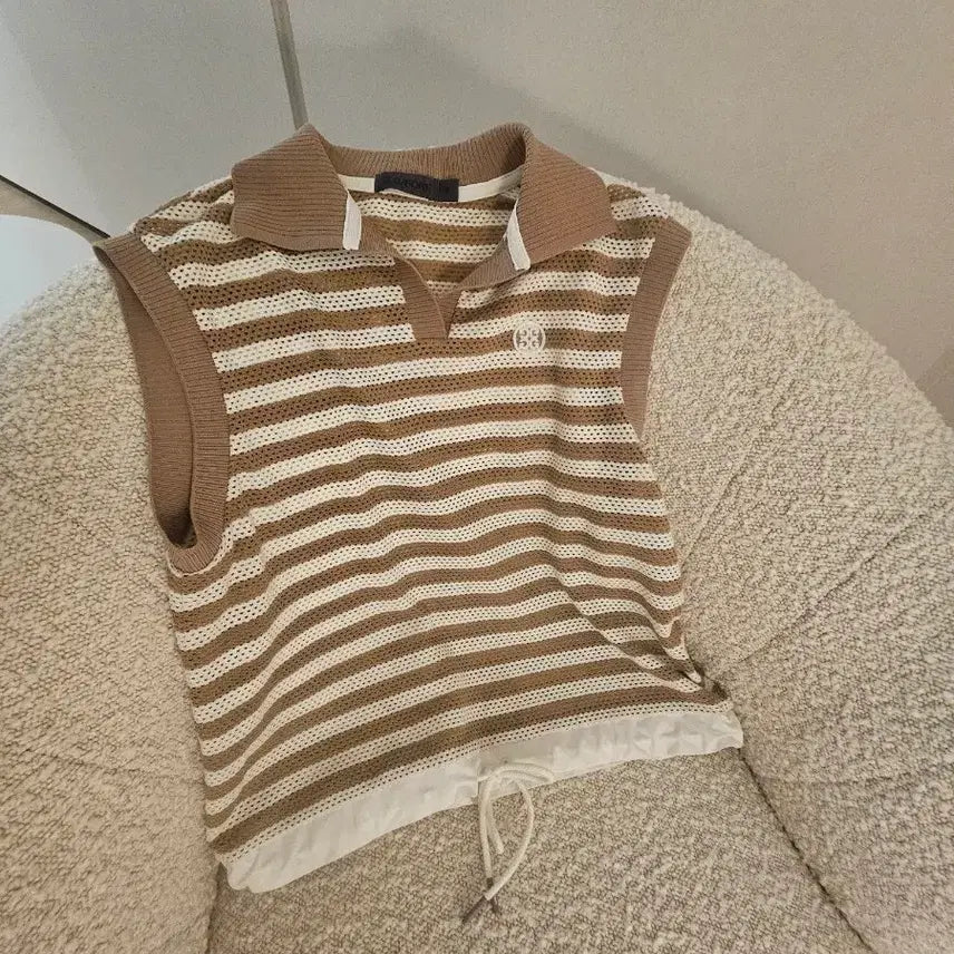 [BUNJANG] G/FORE Women's Striped Knit Sleeveless Top S / 지포어정품 나시s