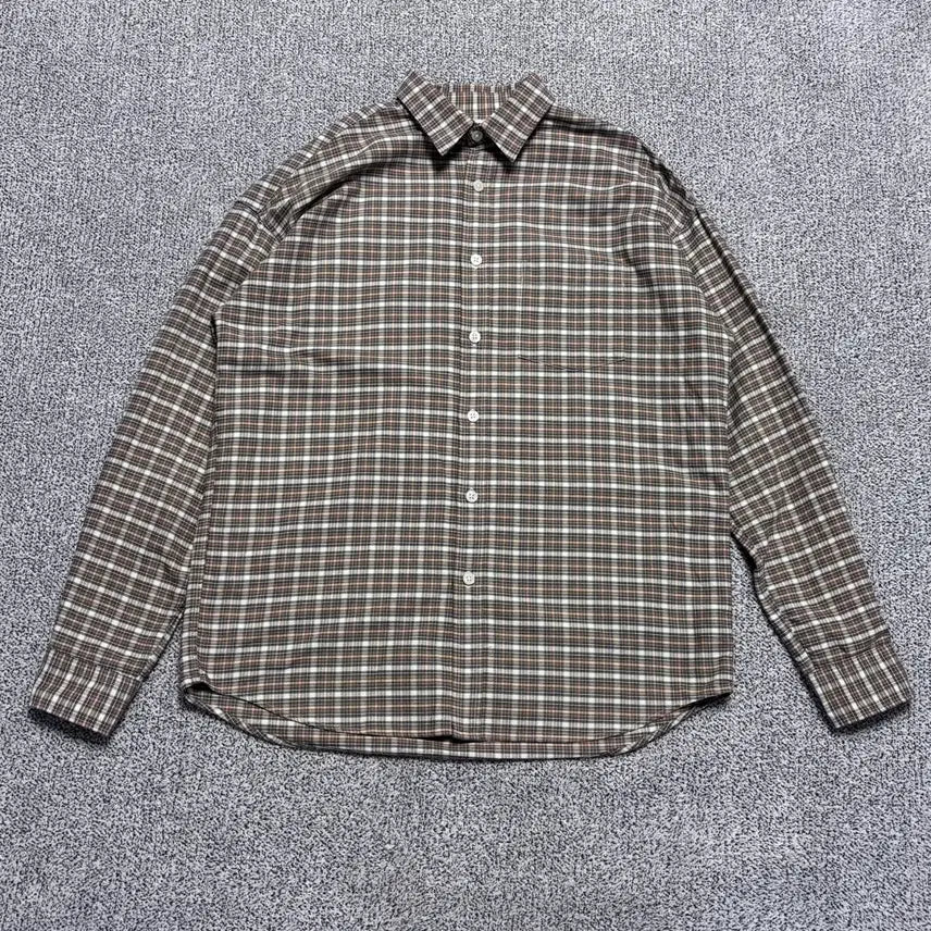 [BUNJANG] Giordano Check Pattern Pocket Long Sleeve Shirt / M 지오다노 체크패턴 포켓 긴팔 셔츠 0815