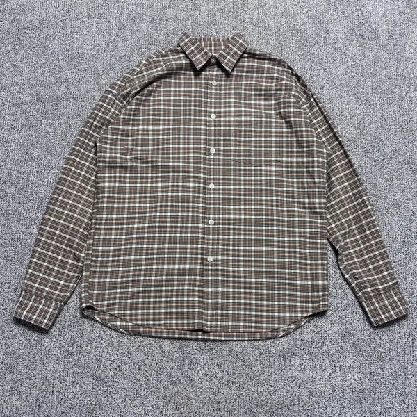 [BUNJANG] Giordano Check Pattern Pocket Long Sleeve Shirt / M 지오다노 체크패턴 포켓 긴팔 셔츠 0815