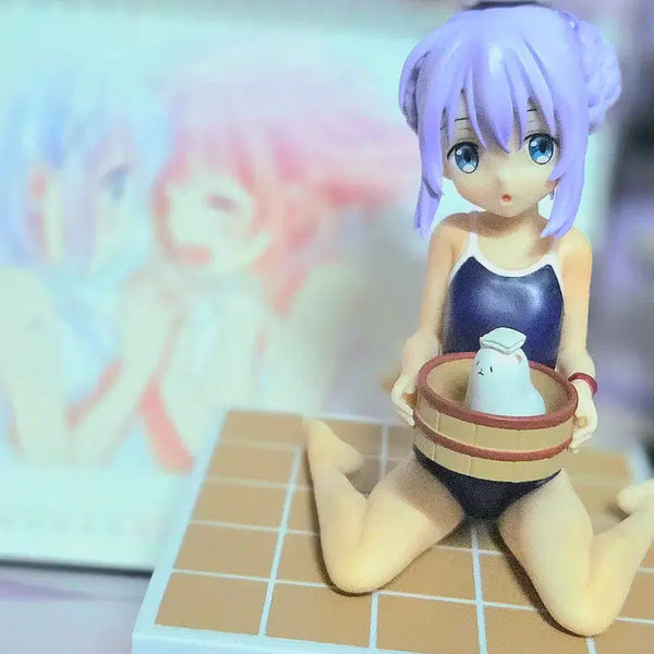 [BUNJANG] Is the Order a Rabbit? Chino Swimsuit Ver. Figure / 주문토끼 치노 피규어 수영복 스쿨미즈 주문은 토끼입니까?
