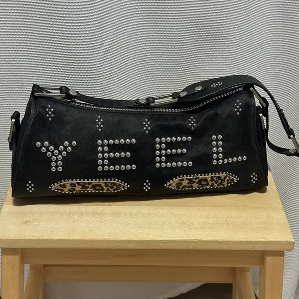 [BUNJANG] YEEL Studded Shoulder Bag Black / YEEL 와이이이엘 숄더백 블랙 새상품
