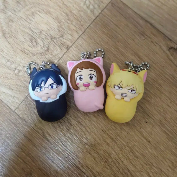 [BUNJANG] My Hero Academia Gacha Keychain Bundle Set / 나히아 포대기 키링 가챠 바쿠고 텐야 우라라카 일괄