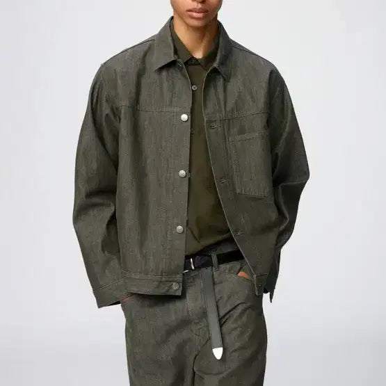 [BUNJANG] Uniqlo Denim Trucker Jacket / 유니클로 데님트러커 올리브 M->L 교환/판매