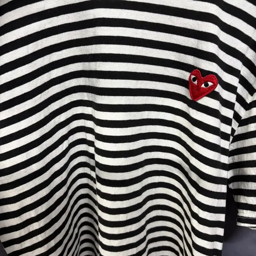[BUNJANG] Comme des Garçons Striped Short-Sleeve T-Shirt / 꼼데가르송 스트라이프 반팔티