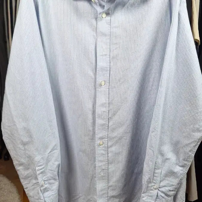 [BUNJANG] Massimo Dutti Striped Shirt Blue 100% Cotton / 마시모두띠 스트라이프 셔츠 블루