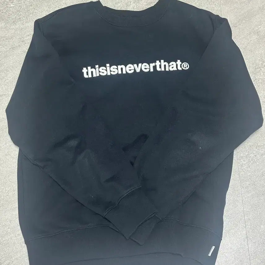 [BUNJANG] Thisisneverthat Sweatshirt Black / 디스이즈네버댓 맨투맨 블랙