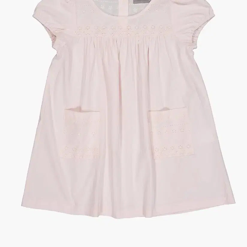 [BUNJANG] Navi-Verse Eyelet Memo Dress in Pink / 나비버스 EYELET MEMO DRESS IN PINK