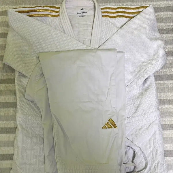 [BUNJANG] Adidas Champion 3 Judo Gi White Gold 175 / 아디다스 챔피언3 금장 백색 유도복 175