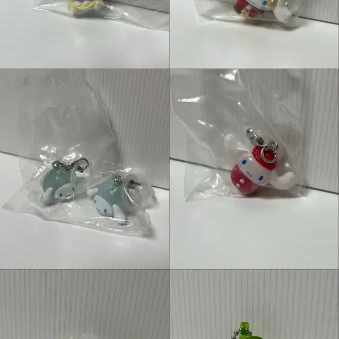[BUNJANG] Sanrio Cinnamoroll Strawberry Dumpling Gachapon Charm Set / 시나모롤 반다이 가챠 키링 딸기 만두