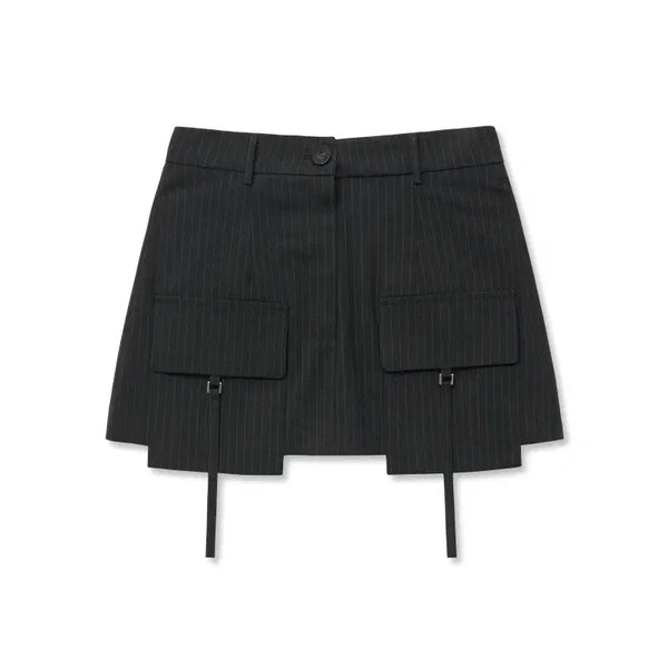 [BUNJANG] Midnight Move ST Cargo Mini Skirt - Gray (Size S) / 미드나잇무브 ST 카고 스커트 그레이 S사이즈