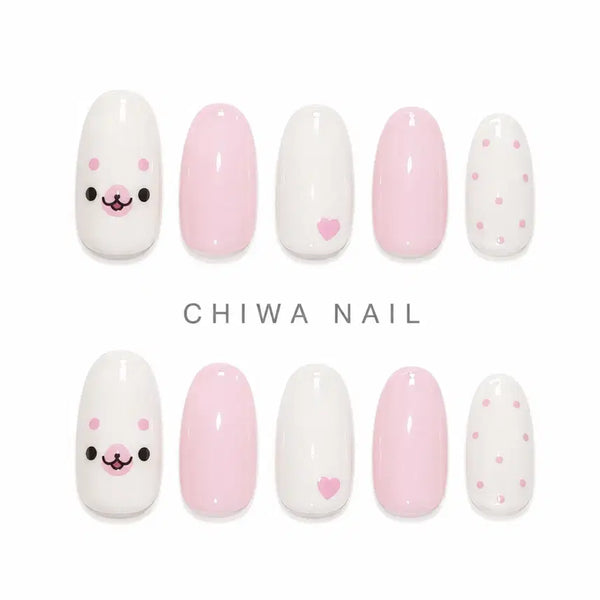 [BUNJANG] Custom Handmade Mamegoma Shirogoma Nail Tips / 주문제작 마메고마 시로고마 수제 네일팁