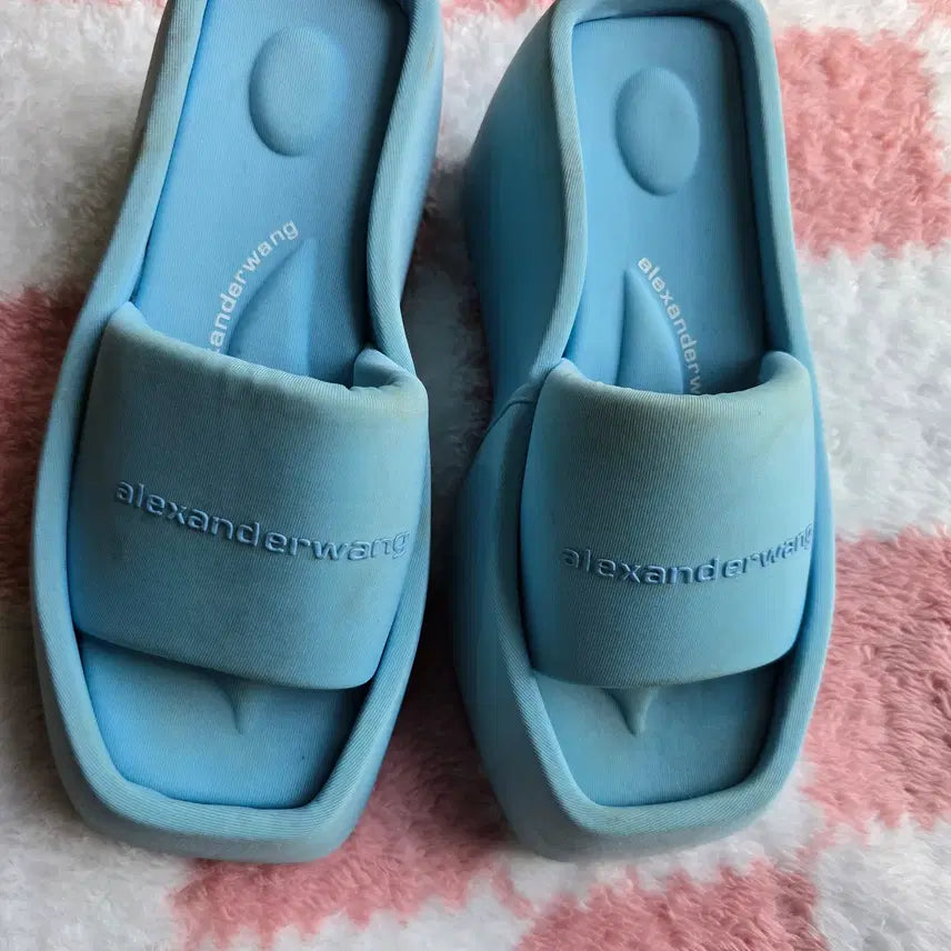 [BUNJANG] Alexander Wang Light Blue Platform Platform Slippers (Used) / A(중고) 알렉산더왕 라이트블루 통굽 슬리퍼