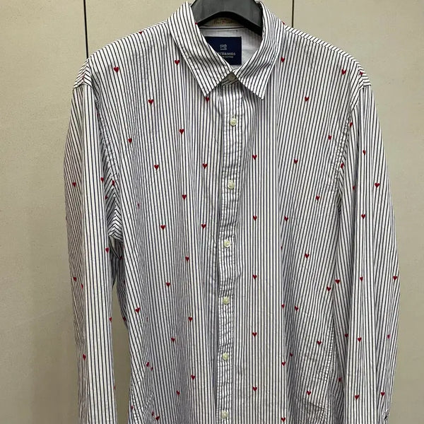 [BUNJANG] Scotch & Soda Heart Stripe Shirt / 스카치앤소다 하트 스트라이프 셔츠 L
